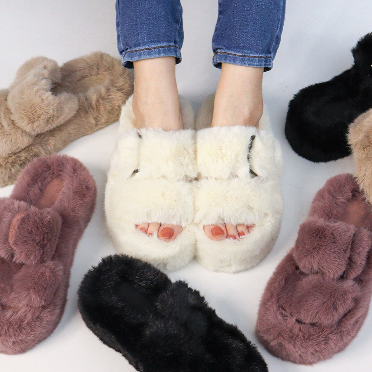 ☆ダブルベルトファーサンダル☆3712 | サンエープラスフェミニン(AAA+