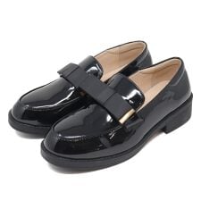 【25秋冬新作】「UNISEX」22.5～27.0cm★グラグランリボンローファー★3772