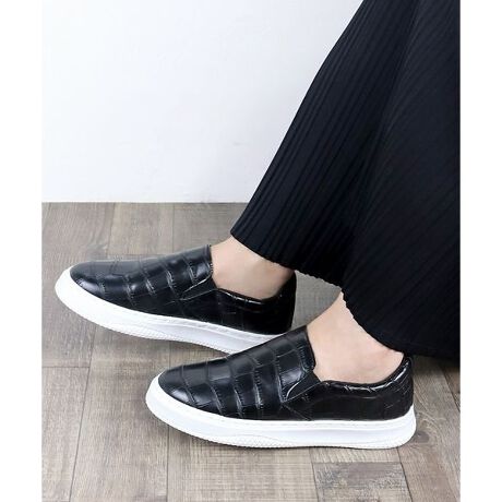 超軽量ソール クロコ柄 スリッポンスニーカー 3800 サンエープラスフェミニン a Feminine 3800 ファッション通販 マルイウェブチャネル