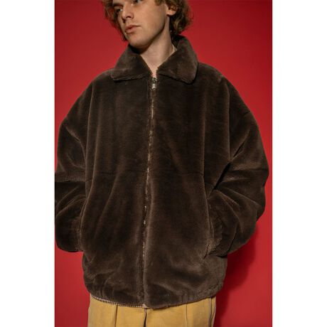 monkey time＞ FAUX FUR ZIP BLSN／ブルゾン  