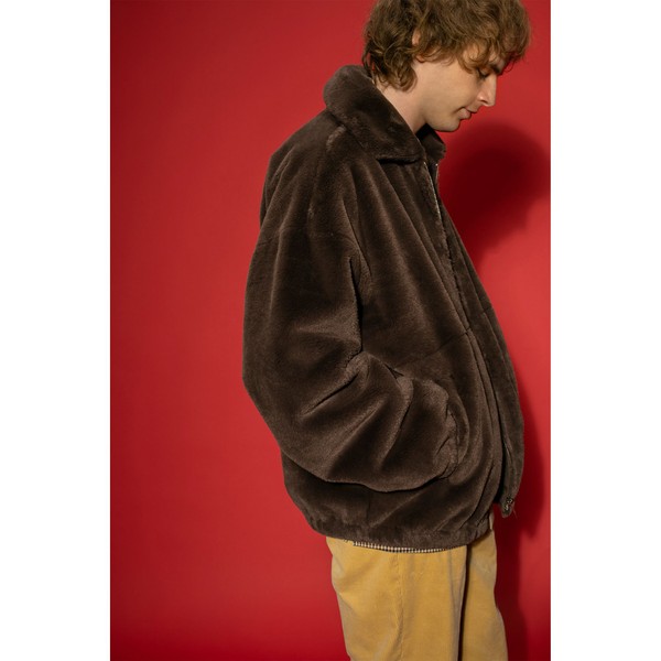 ｍｏｎｋｅｙ ｔｉｍｅ＞ ＦＡＵＸ ＦＵＲ ＺＩＰ ＢＬＳＮ／ブルゾン