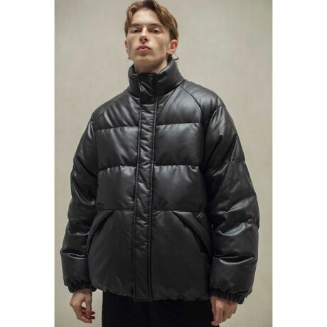 monkey time＞ FAUX LTHR DOWN JACKET/ダウンジャケット | モンキー  