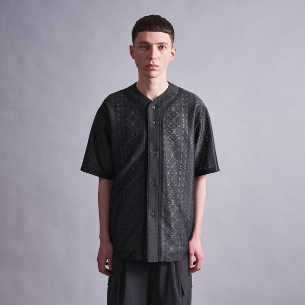monkey time＞ RASCHEL LACE BASEBALL SHIRT/シャツ | モンキー