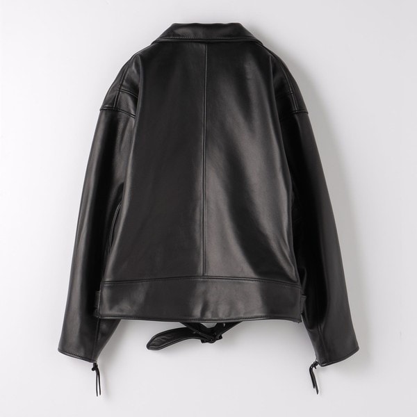 monkey time＞ シープ レザー オーバーサイズ ダブルライダース