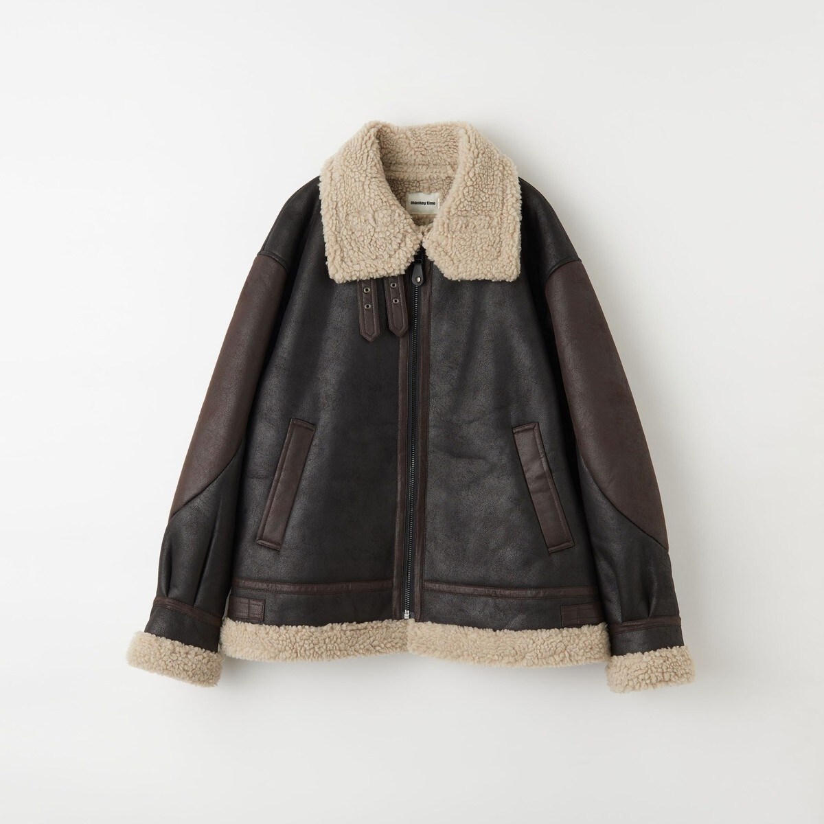 新品未使用 monkey time MT FAUX MOUTON B-3 monkey time＞ フェイク ムートン B-3 ジャケット | モンキータイム