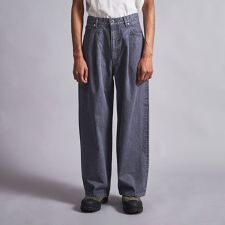 monkey time＞ ワンプリーツ ワイド ストレート デニム パンツ 
