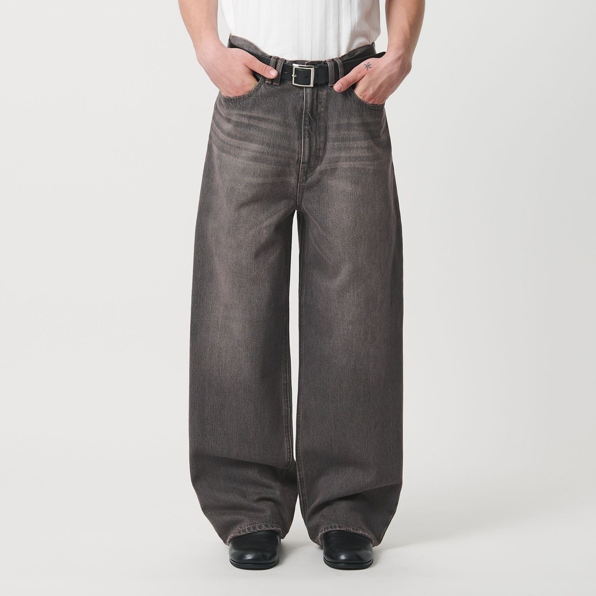 美品　monkey time オーバーダイ　デニム　バギーパンツ monkey time BEAUTY＆YOUTH UNITED ARROWS ジーンズ オーバー