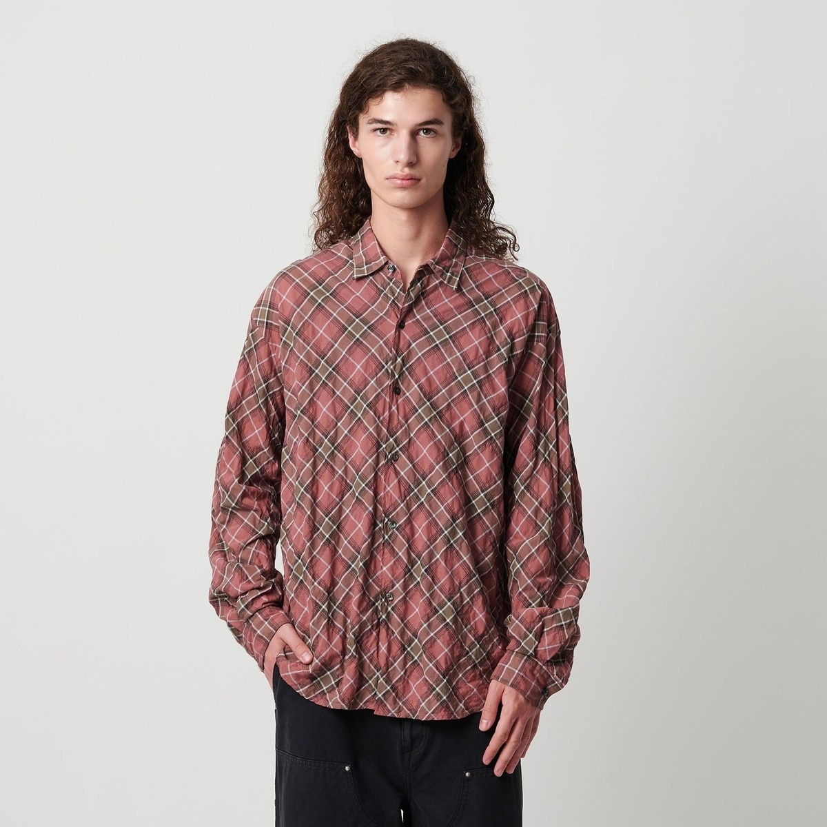 ディストレスト ネル チェック シャツ | モンキータイム(monkey time