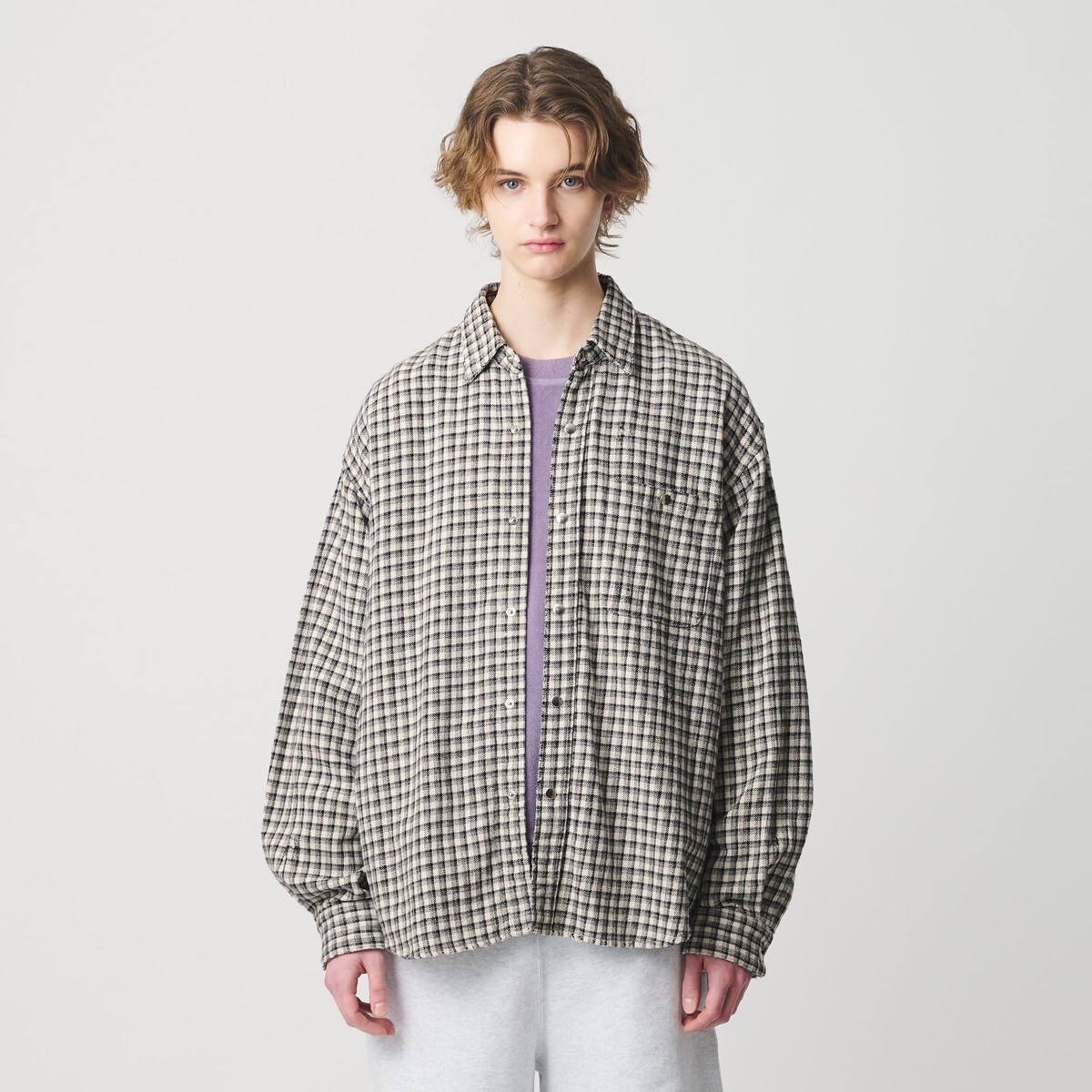 ディストレスト ネル チェック シャツ | モンキータイム(monkey time