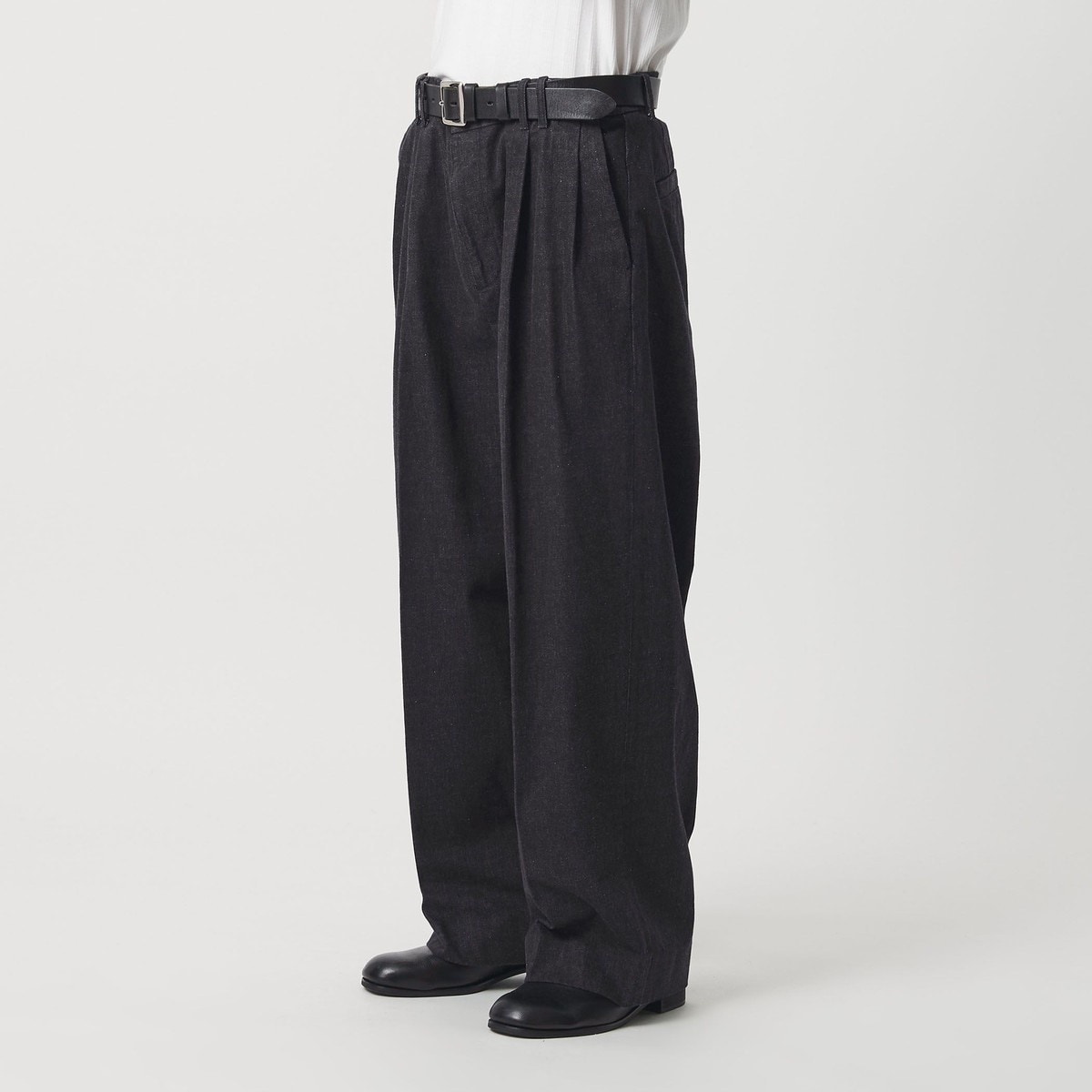 TW ツイル ワイド 2P ストレート スラックス -セットアップ対応