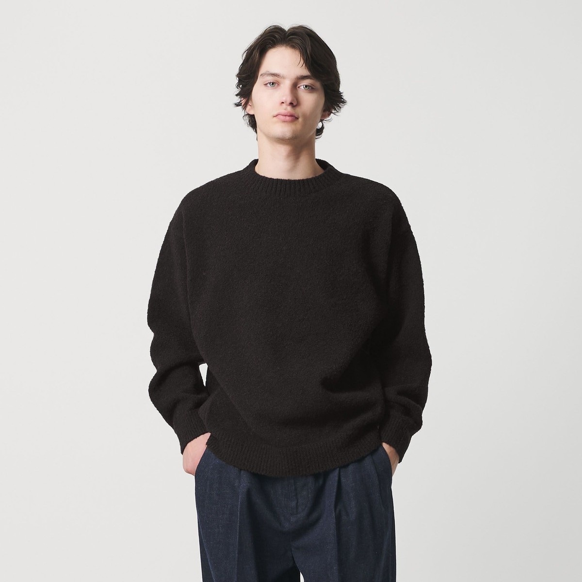 ウール ナイロン ループヤーン クルーネック | モンキータイム(monkey