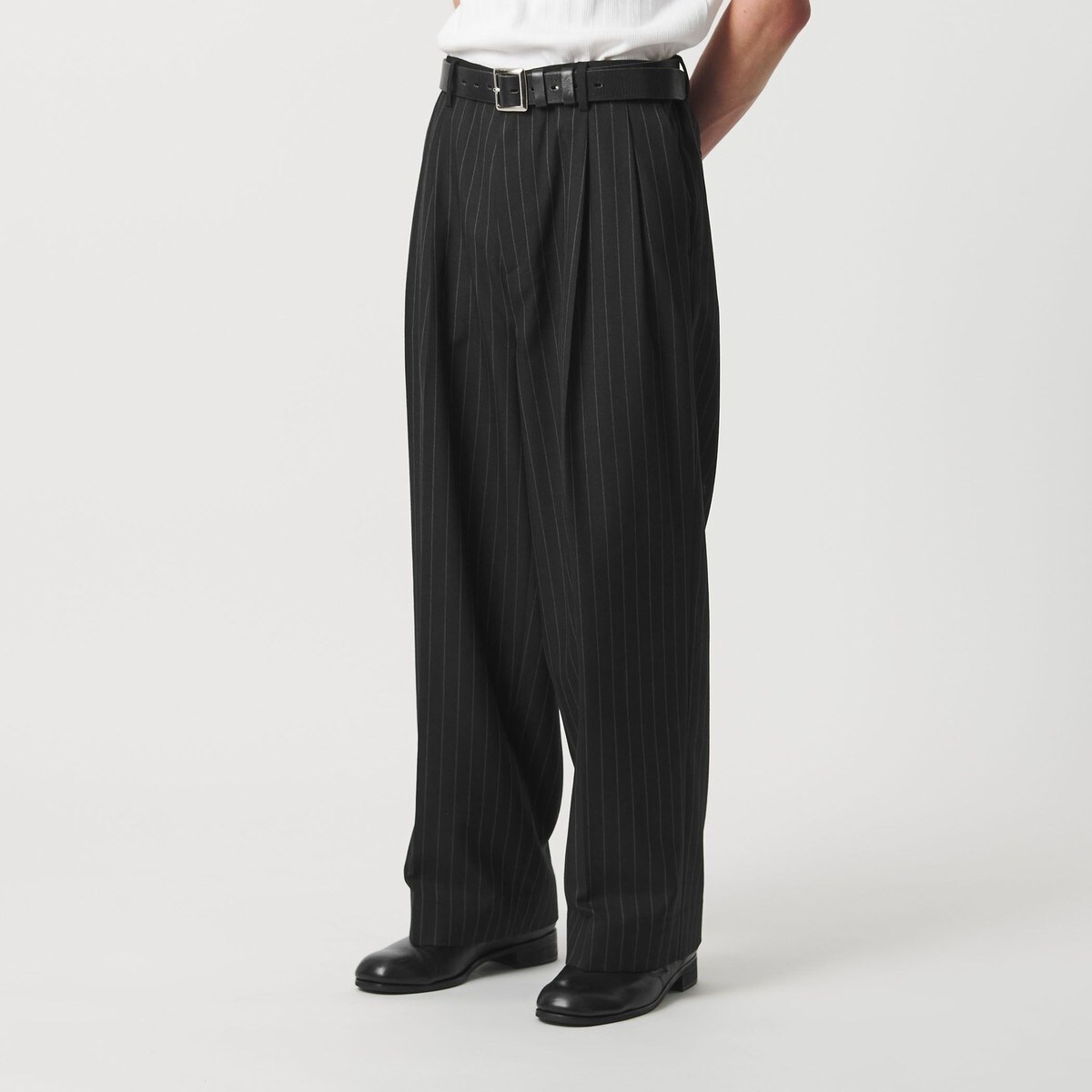 TWツイル 2P ワイド ストレート スラックス