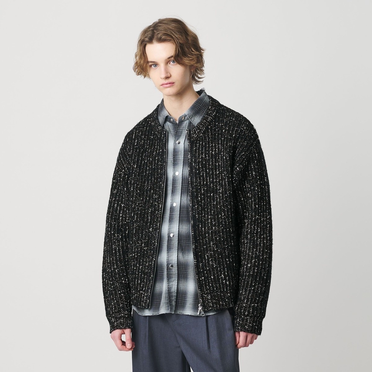 monkey time＞ CHECK V/CARDIGAN JACKET/カーディガン | モンキー