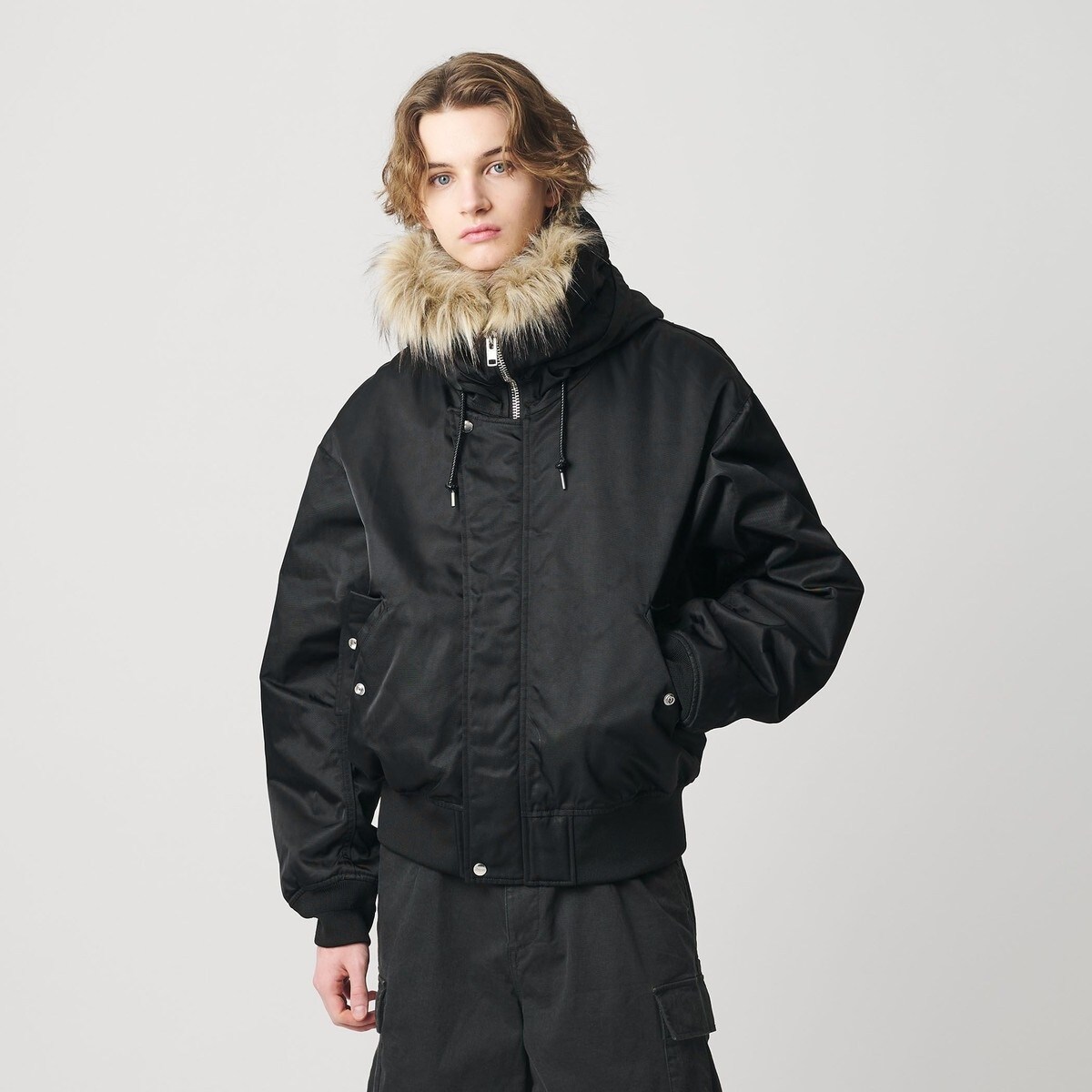 monkey time＞ フェイク ムートン B-3 ジャケット | モンキータイム