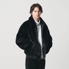 ファーライク ミリタリー ブルゾン