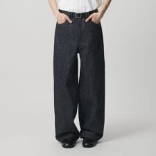 リジッド ネップ デニム バギー パンツ