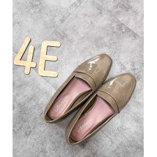 マシュガール(masyugirl)の【4Ｅ幅広・大きいサイズ・晴雨兼用】スクエアトゥマニッシュローファー