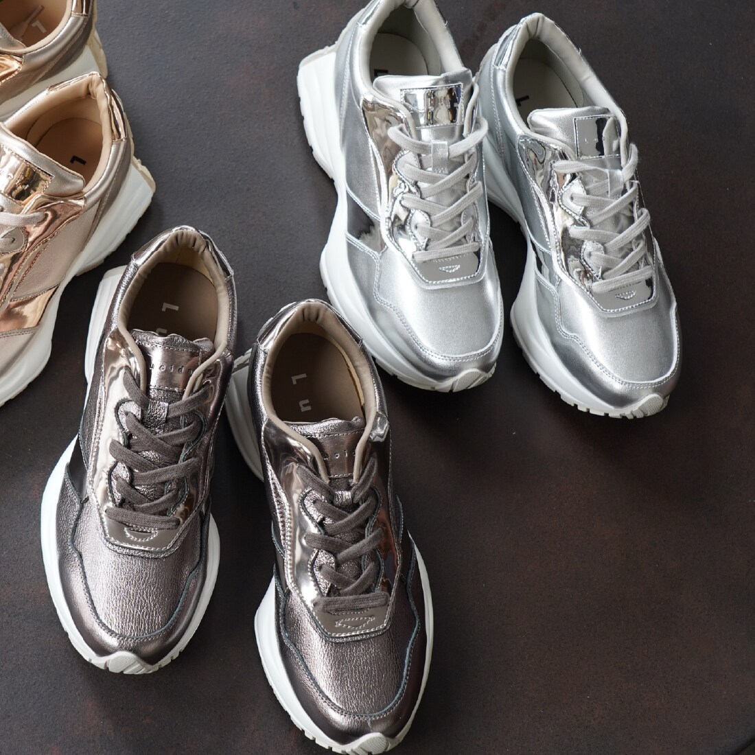 ルシーダ（Lucida）/【25秋冬新作】メタリック厚底スニーカー/Alnair 25秋冬新作】メタリック厚底スニーカー/Alnair | ルシーダ(Lucida