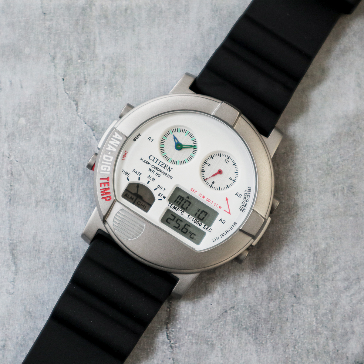 超安い シチズン アナデジテンプ 時計 腕時計 レコードレーベル JG0070
