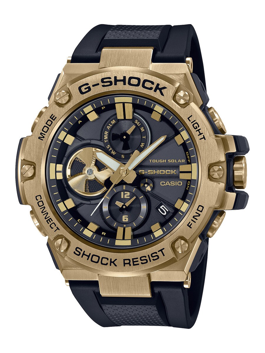 美品 G-SHOCK GST-B100GB-1A9JF ゴールド/ブラック G-STEEL BLACK GOLDシリーズ【国内正規品】GST-B100GB-1A9JF | ジー