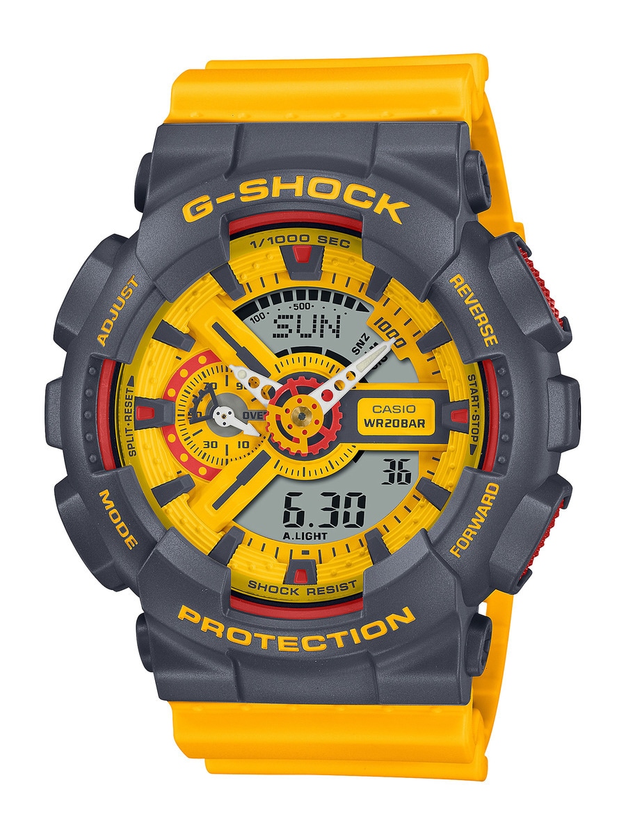 超可爱 Ｇ-SHOCK クレイジーカラーズ レッド&イエロー GA-110FC 腕時計 