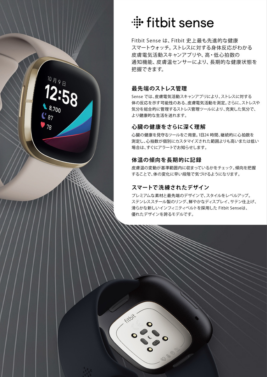 Sense センス【国内正規品】FB512GLWT | フィットビット(fitbit