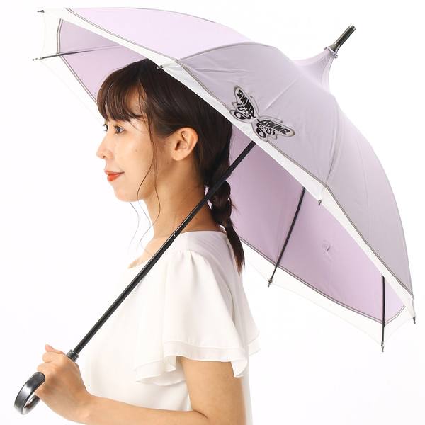 アナ スイ バタフライ刺繍 パコダ晴雨兼用パラソル傘 (一段スライド傘 