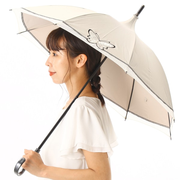 アナ スイ バタフライ刺繍 パコダ晴雨兼用パラソル傘 (一段
