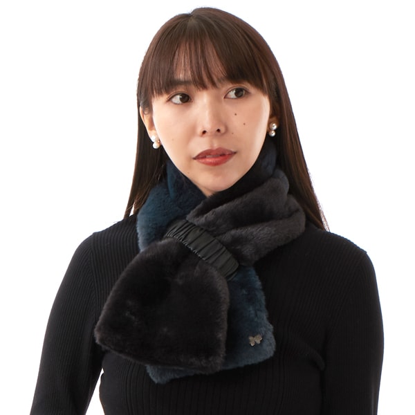 ANNA SUI （アナ スイ）ニットジャカードキャンディマフラー | アナ