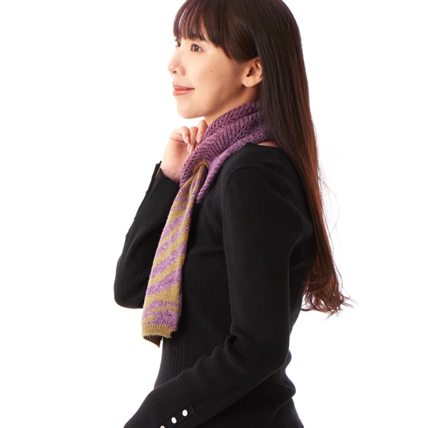 ANNA SUI （アナ スイ）ニットジャカードキャンディマフラー | アナ