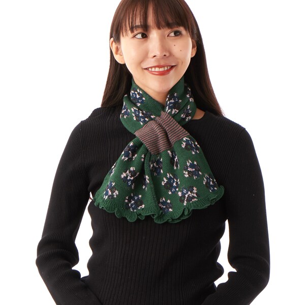アナ スイ ストール ANNA SUI （アナ スイ）ニットジャカードキャンディマフラー