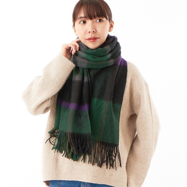 ANNA SUI （アナ スイ）ウールチェックストール | アナ スイ(ANNA SUI