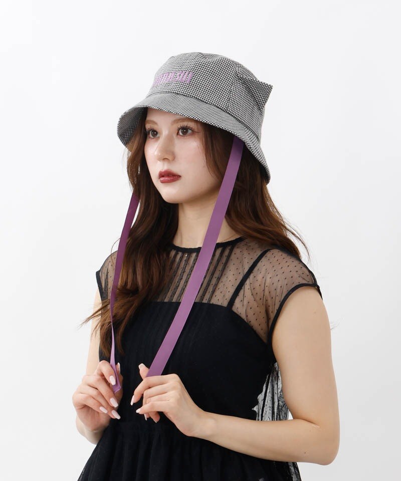 ANNA SUI（アナ スイ）】ネコ耳ロゴ刺しゅうクロッシェハット | アナ