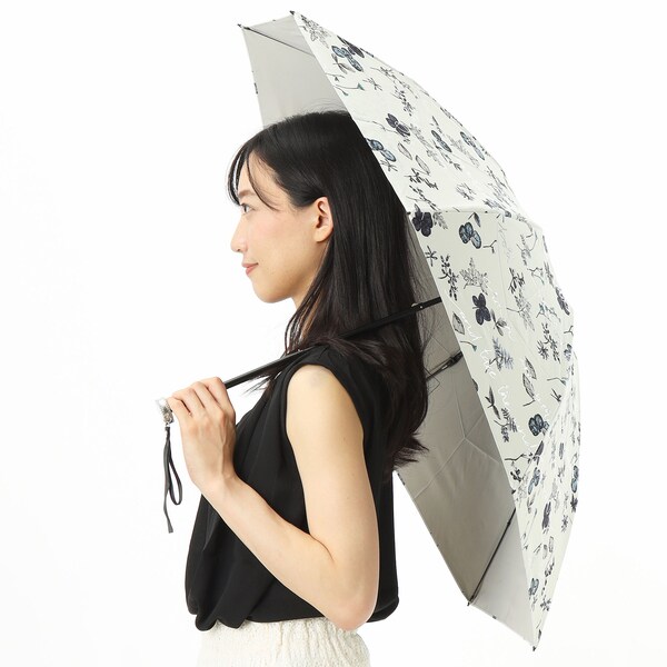agnes b.(アニエスベー) デニム柄プリント晴雨兼用傘（折り畳み