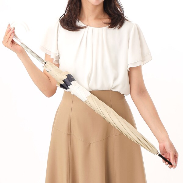 JILL STUART ジル スチュアート バイカラー柄 ジャンプ式耐風