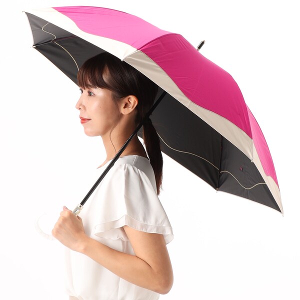 新品未使用！JILL STUART 折りたたみ傘 晴雨兼用傘　バイカラー JILL STUART（ジル スチュアート）】 バイカラー柄 晴雨兼用傘