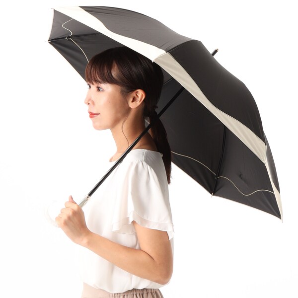 新品ジル スチュアート １級遮光 晴雨兼用 折りたたみ傘 軽量サマーシールド黒白 JILL STUART ジルスチュアート JILLSTUART 日傘 折りたたみ 傘