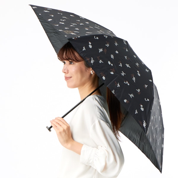 JILL STUART 折りたたみ傘 JILL STUART（ジル スチュアート）】 バイカラー柄 晴雨兼用傘