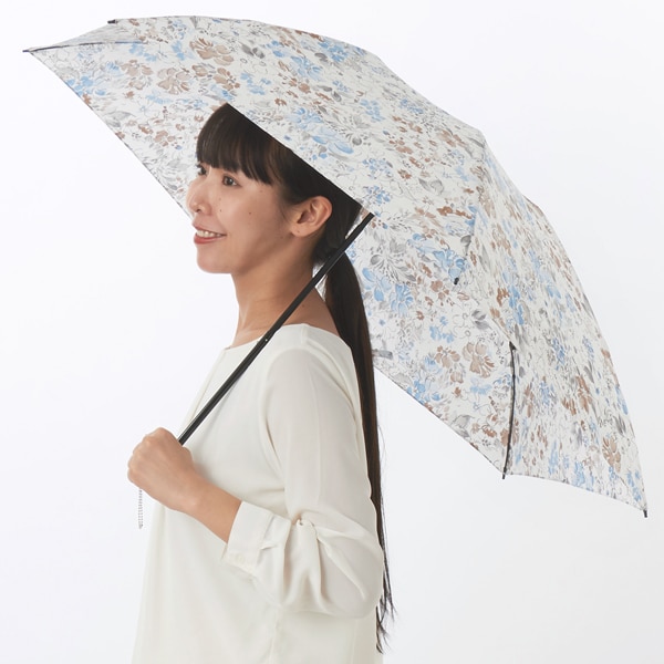JILL STUART】ヴィンテージフラワープリント雨傘（折りたたみ傘