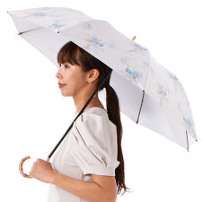 【 JILL STUART】グラデーションフラワープリント晴雨兼用傘(折り畳み・トップフラット)