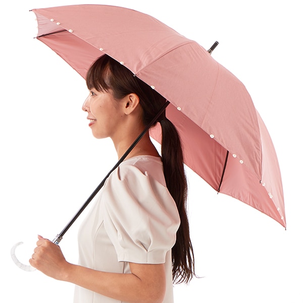ねえちゃん【新品、タグ付き】ビューランス 　バロックパール付き 晴雨兼用傘 Beaurance ビューランス バロックパール付き晴雨兼用パラソル傘