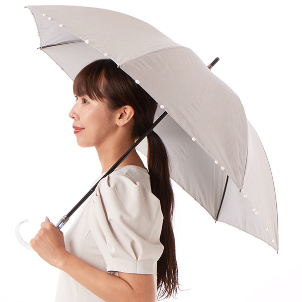 ビューランス バロックパール付き 晴雨兼用パラソル傘 (1段