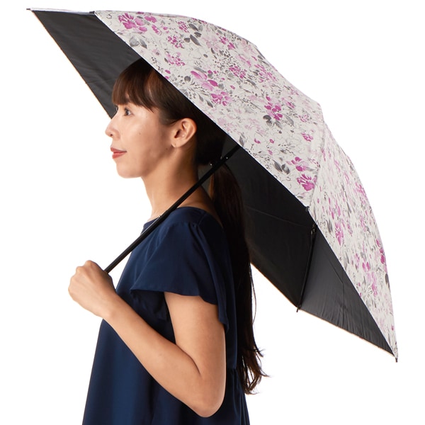 JILL STUART】ミモザ刺しゅう晴雨兼用傘(折り畳み・ミニ傘