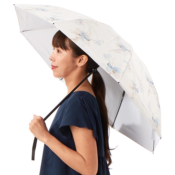 agnes b.(アニエスベー) デニム柄プリント晴雨兼用傘（折り畳み