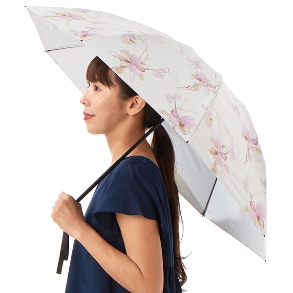agnes b.(アニエスベー) デニム柄プリント晴雨兼用傘（折り畳み