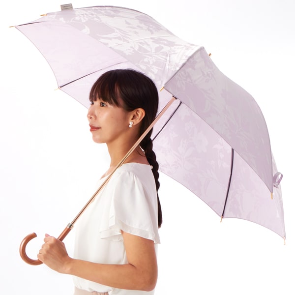 【未使用】アニエスベー 雨傘 長傘 耐風 手描き文字 プリント ホワイト AURORA-accent｜agnes b.(アニエスベー)手描き文字柄プリント