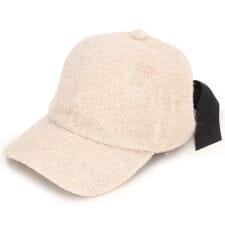 LANVIN en Bleu ランバン オン ブルー ボア リボン付きキャップ