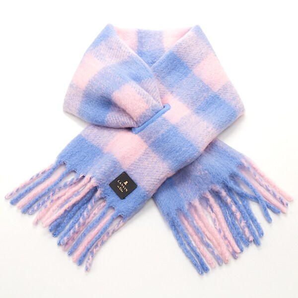 ランバンオンブルー　モコモコ差込マフラー　ホワイト LANVIN en Bleu （ランバン オン ブルー）モコモコ差し込み