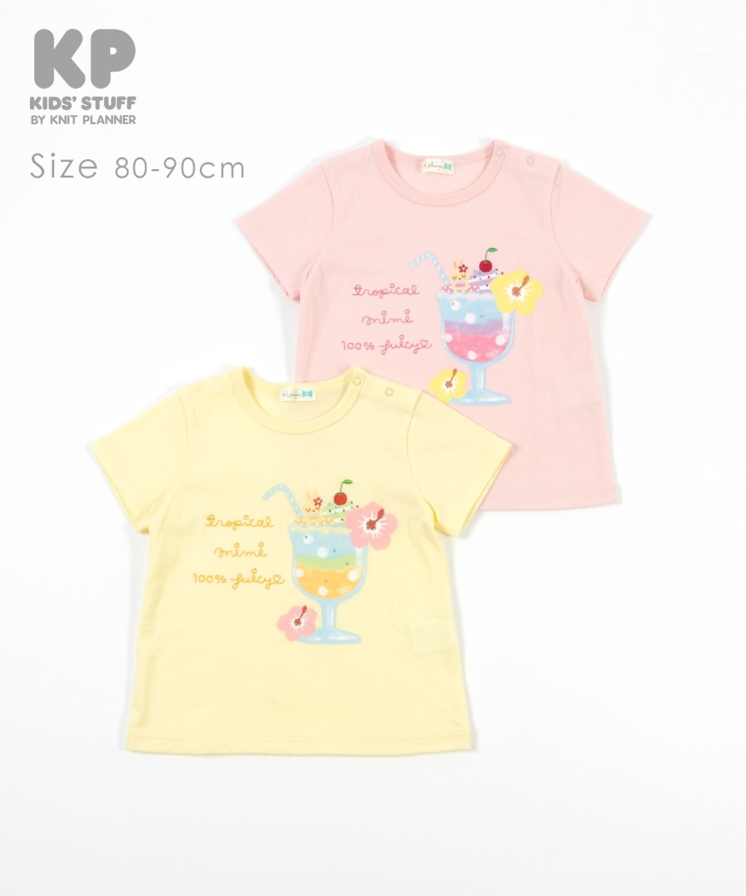 mimiちゃんジュースプリント半袖Tシャツ(80～90) | ケーピー(KP
