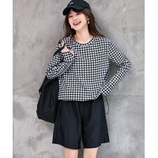 テディショップ(TeddyShop)のレディース水着 長袖ラッシュガード+ハーフパンツ+ビスチェ風ハイウエスト上下タンキニ 4点セット